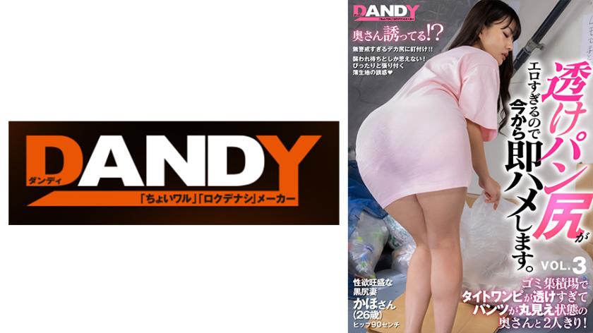 Alone with a wife at the garbage collection site whose tight one-piece dress is too see-through, revealing her underwear completely! She unconsciously tempts me with her see-through panty buttocks, so I'm going to have sex with her right now. VOL.3 Sexually active black butt wife, Kaho (26 years old), with a 90-centimeter hip.