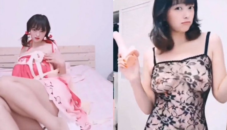 00後抖音少女與男友啪啪短視頻流出!無套抽插標致身材~