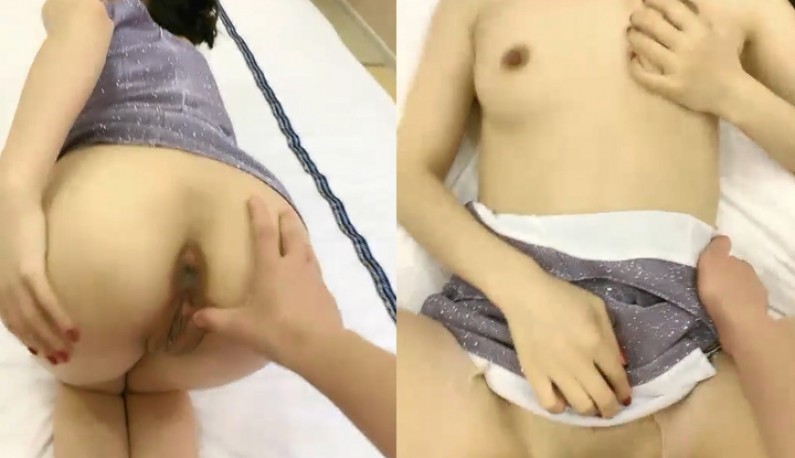 Avove約啪長腿漂亮妹子,先摳弄無毛穴後再無套抽插到中出