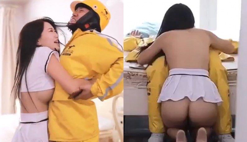 พนักงานส่งของกับแม่บ้านสุดเงี่ยน ถูๆหน่อยก็แข็งแล้วหรอ