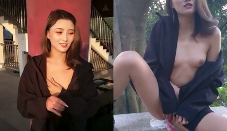 騷貨小姐姐塞著粉紅小玩具到運動公園野外露出,再回家啪啪才滿足騷穴~