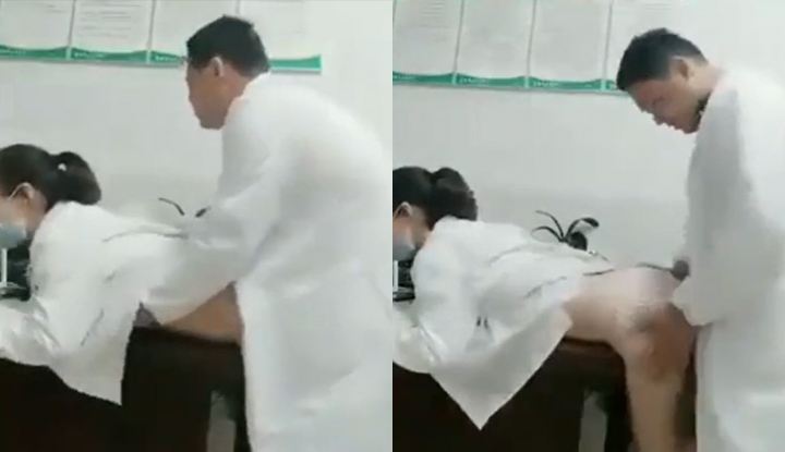 趁這會兒沒病患,找護士來診間裡啪啪紓壓一下~