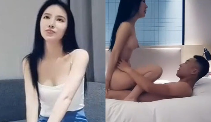 約了個高顔值白衣巨乳御姊,口交扣屄後火車便當~