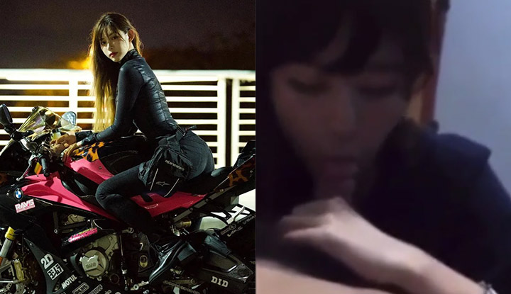 The private video of the motorcycle goddess