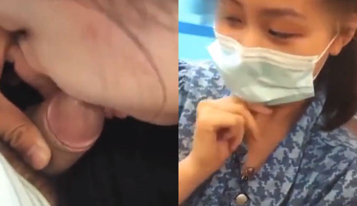 網曝門事件~高鐵上癢癢,就請女友口一下