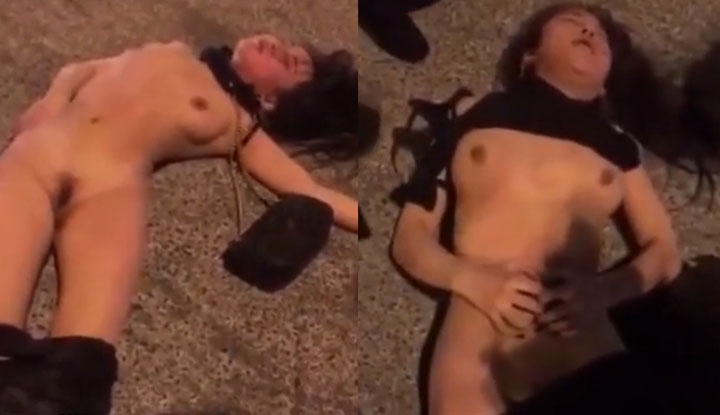 Internet Exposé Incident - The original partner caught the mistress red-handed and forced her to strip naked right on the street.