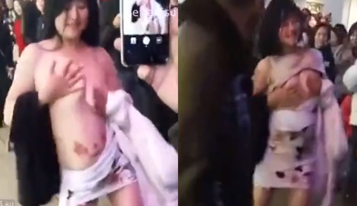 Internet Exposure Incident ~ A girl went crazy and danced wildly on the street, exposing all the elders.