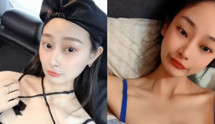 A sexy lady starts off by masturbating for you.