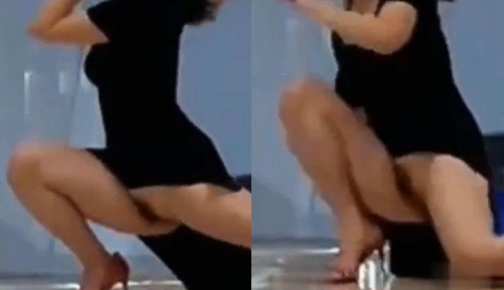 網曝門事件~小姐姐上場拍抖音不慎露點