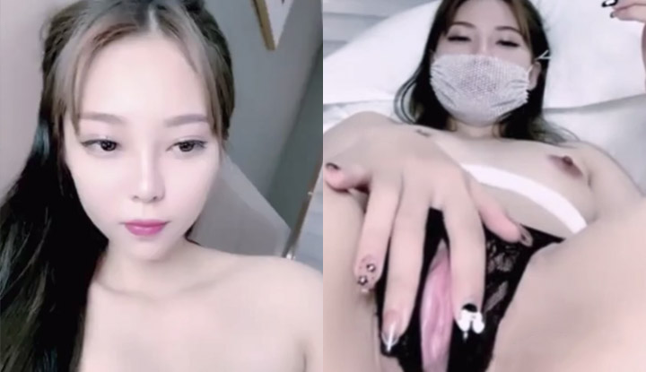 高冷小姐姐直播慰慰,戴上口罩就盡情發騷~