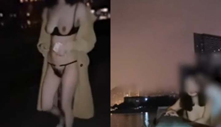 推特極品長腿大奶NTR綠帽淫妻控【阿崩】~淫妻蕩婦半夜不睡覺到野外尋刺激 (LC001)