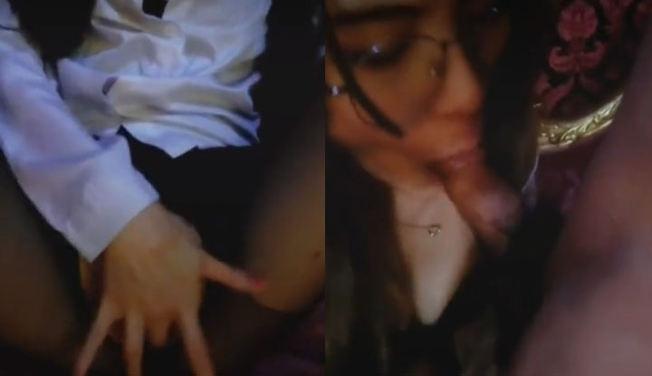 [Taiwan] SWAG Quanna ~ 2021 New Year's first shot: Glasses girl OL secretary in black stockings and high heels.