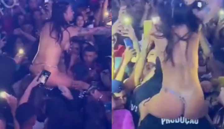 Brazilian female singer Pipokinha showing her sexy and good figure~