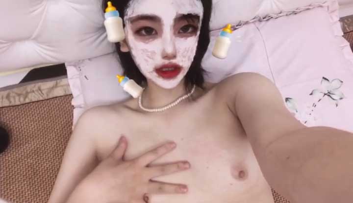 I just want to be shot all over your face like this~ I use it as a mask!