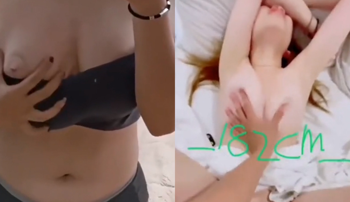 [Taiwan] A video of a twitter girl is out~ Snow-white big breasts can be rubbed by anyone