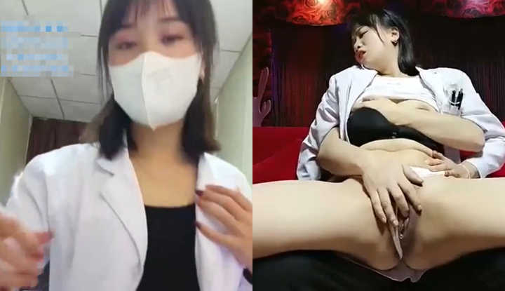 Wearing a white robe! Obstetrics and Gynecology Female Physician Gets Her Sex Movies Leaked by Her Boyfriend~