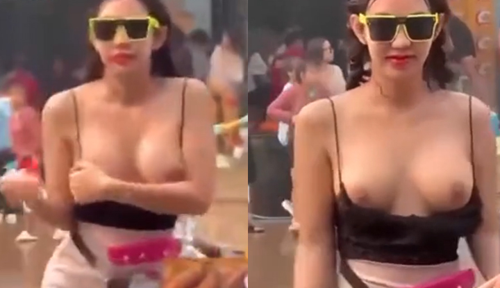 Este ano o Songkran na Tailândia foi incrível, encontrei uma garota super desinibida na rua que mostrava os seios abertamente~