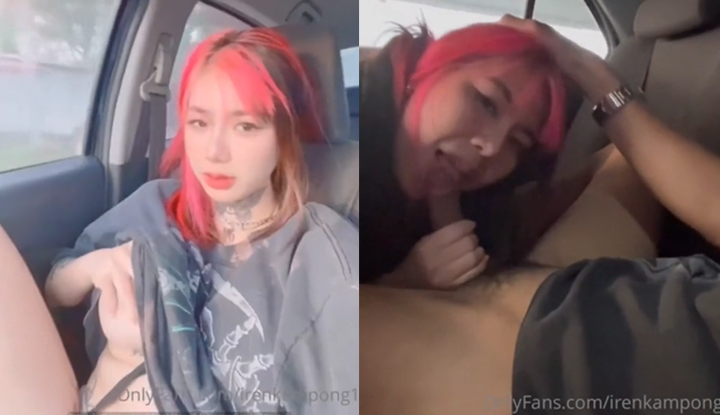 [thailand] irenkampong1 - secretly playing with her boyfriend in the car