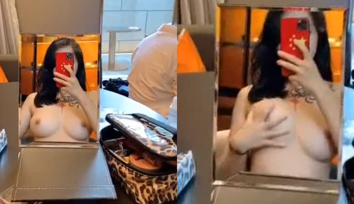 Onlyfans selebriti berpayudara besar, Zhang Heyu ~ Awal pagi sudah menggoda ayah penaja.