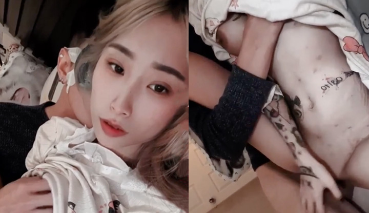 [Taiwan] Busty Internet celebrity AhriBabe FansOne's private shots flow out ~ Selfie is passionately thrust by her boyfriend~