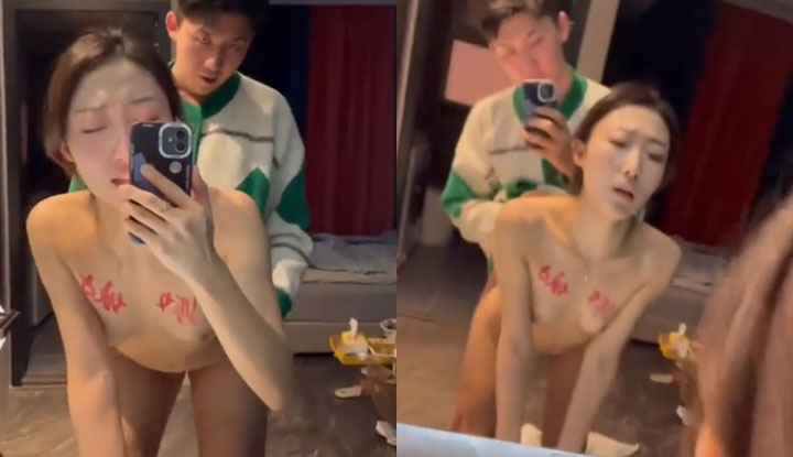 小情侶自拍~看看女友被操成甚麼模樣