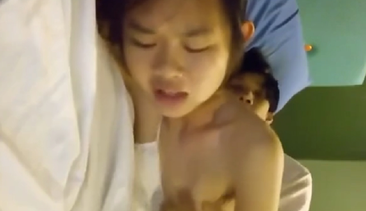 [Thailand] Pretty girl gets fucked while pressed down - her beautiful breasts are also ravaged relentlessly.