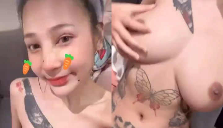 紋身大奶妹騷逼上線了~有人要操看看嗎?