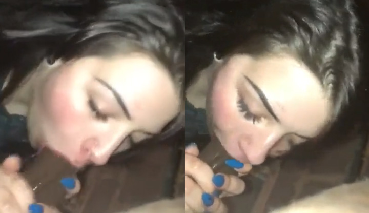 A pica grande do negro é tão deliciosa, que as duas mãos não são suficientes para segurá-la, comer um pedaço é realmente satisfatório.