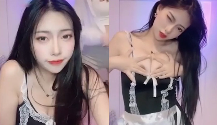 Pretty girl with a charming aura dancing seductively ~ Accidentally revealing her nipples for a surprise for you