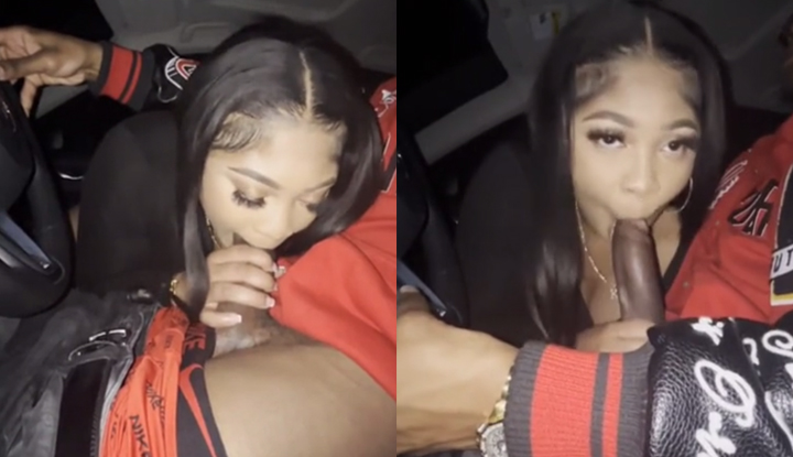 Traveling long distances by night bus is so exhausting. Use your lips to help your boyfriend stay awake.
