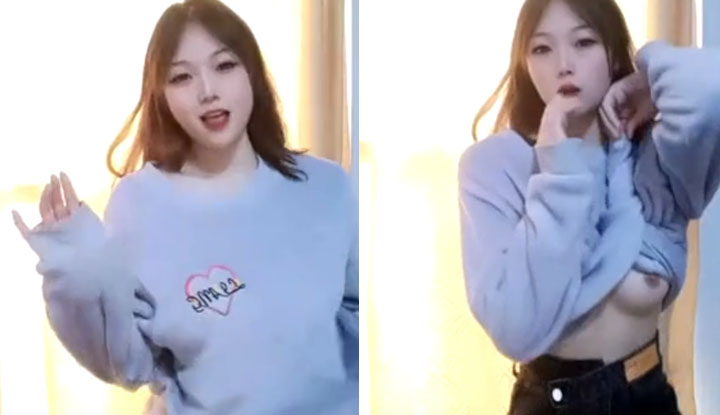 Como fazer um vídeo de dança sexy no TikTok mostrando os seios pela lateral?