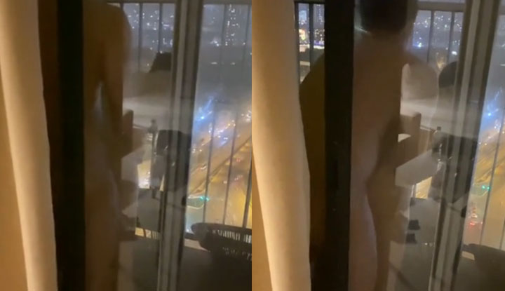 My roommate secretly filmed me and my partner engaged in intimate activities on the balcony.