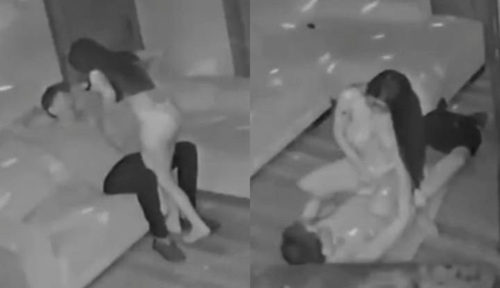 Is your home smart camera secure? The young couple in the karaoke room are having a great time singing.