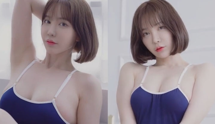 [Hàn Quốc] Bộ ảnh gợi cảm của cô gái trẻ với mái tóc ngắn, bộ ngực to thấp thoáng rất bắt mắt