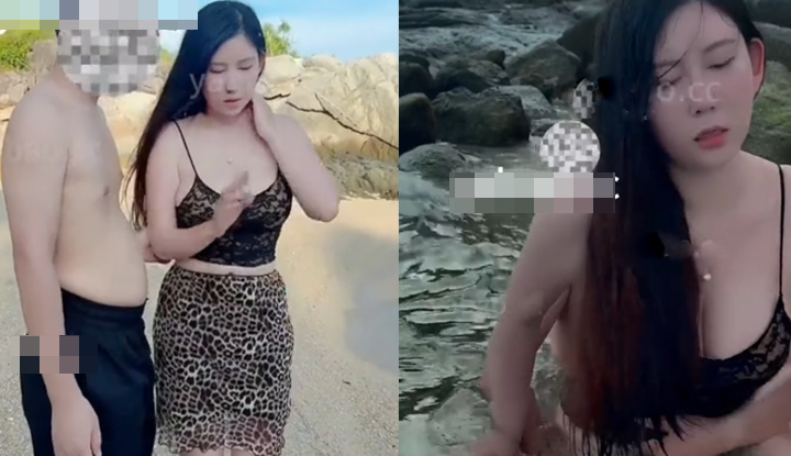 ภาพของสาวชาวหาดที่รับลูกค้าบนชายหาดในตอนเย็นนั้นกระตุ้นเกินไปและทำลายสายตา