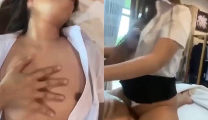 Porn clip of Thai student giving out water before going to school. Got caught and fucked hard by boyfriend. Such a horny body that makes you want to fuck until cumming inside her fresh and tight pussy.