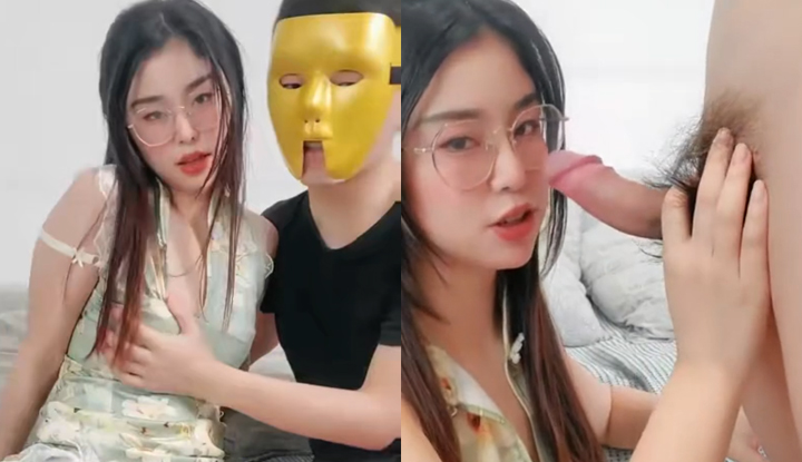Người phụ nữ mặc sườn xám và đeo kính biến thành giáo viên để dạy bạn cách đụ âm hộ của bạn, và cô ấy đụ bạn từ phía sau bằng Bánh bao hấp Yixintian B