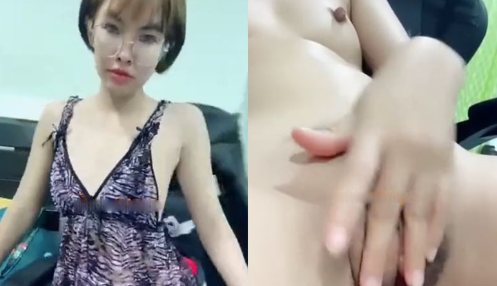 [Thailand] Short-haired girl fingering herself in front of the camera, slowly undressing and playing with herself in a very erotic way.