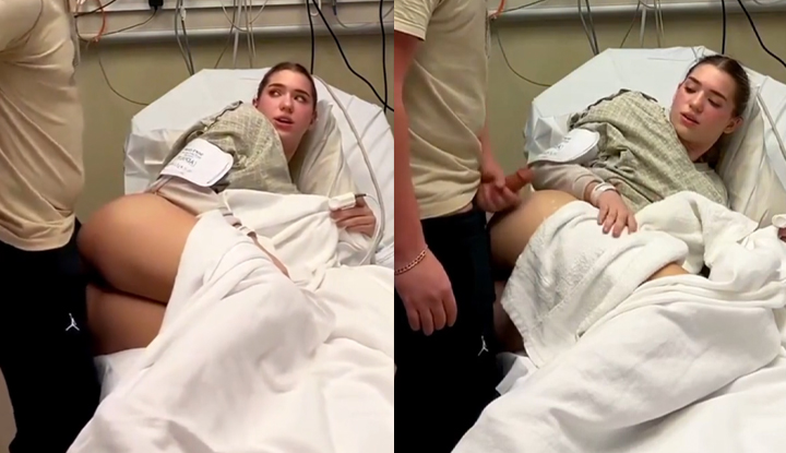 Uma bela mulher está no hospital e precisa urgentemente de um tratamento com um pênis para se recuperar.