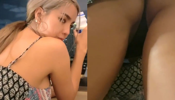 [Thailand] The popular influencer Noey_Yanisa from O Station is not only beautiful, but also allows people to casually catch a glimpse of her skirt.