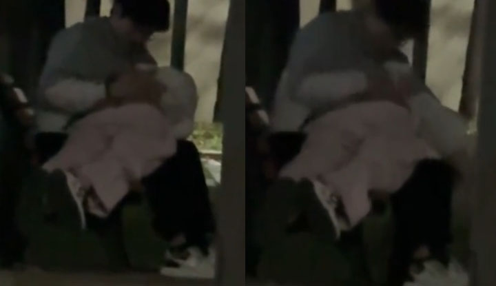 คู่รักจากวิทยาลัยการแพทย์เซินหยาง ถอดเสื้อผ้าและเยดกันบนม้านั่งในวิทยาเขต เสมือนจัดชั้นเรียนกายวิภาคศาสตร์สด