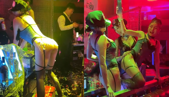 哪一家夜店這麼好玩?這麼多妹妹在舞台上搖