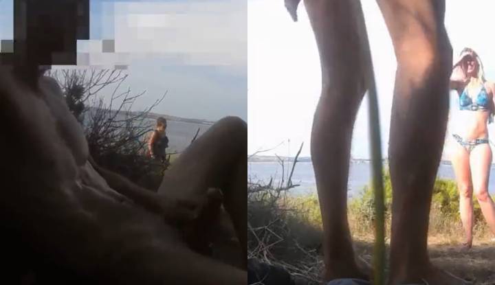 america body show gentlyperv~ blonde girl is very interested in my body.