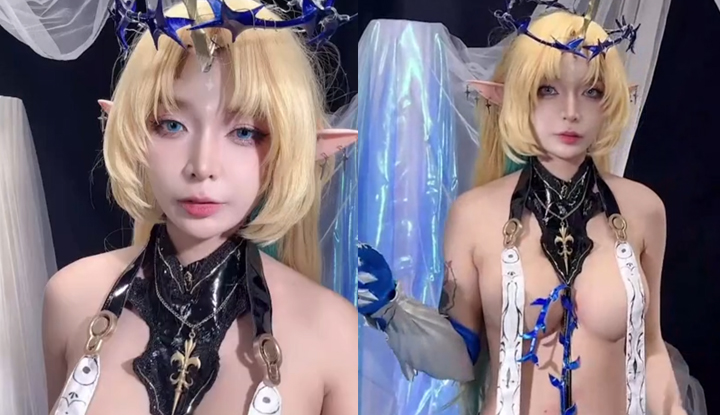 ผลงานใหม่ของ Umeko: สาวหน้าอกใหญ่แต่งโคสเพลย์เป็น Frederica ในชุดยั่วเย้า ส่งมอบการล่อหลอกบทบาทที่เข้มข้นที่จะทำให้ความปรารถนาของคุณเพิ่มขึ้นและจุดไฟแห่งความหลงใหลให้ลุกโชน!