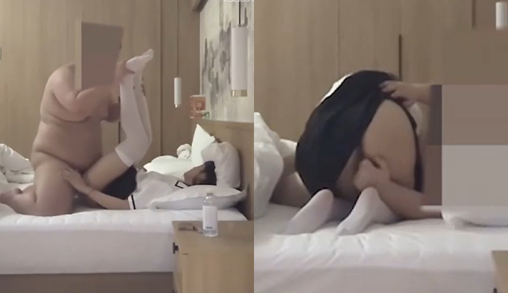 fat cat's wonderful adventure: hard fuck! a top college girl in a jk uniform shows off her cute charms to the fullest, doggy style fucking in a hotel, squeezing her plump ass like crazy, and spanking her ass repeatedly!