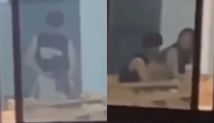 sichuan wuhou student lu yihao was secretly photographed having sex from behind in the classroom. she wrote a lewd love letter and revealed that her tight pussy was creampied. the contrast was amazing!