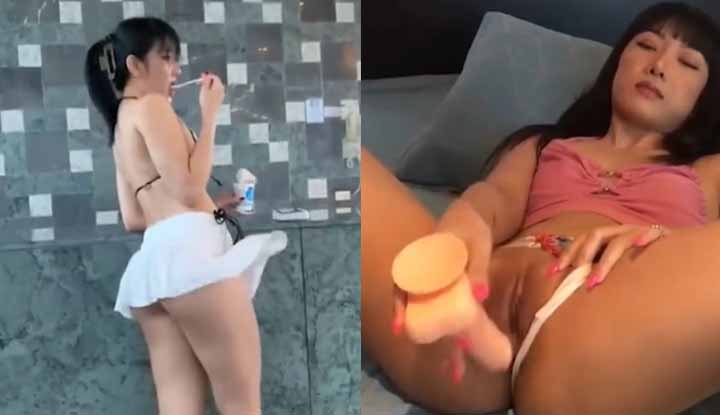 兔女郎巨乳御姐 自拍裸露自慰視頻曝光 無毛嫩穴騎乘假屌 露臉淫蕩反差炸裂!
