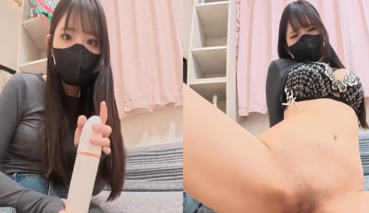 [japan] kanonhentaijp - top-quality schoolgirl's latest masturbation performance, cowgirl riding props, gushing vaginal fluids like a fountain, extremely erotic!
