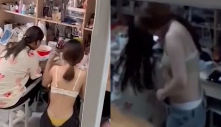 นักศึกษาหญิงแอบถ่ายคลิปหลุดส่วนตัวหลังอาบน้ำของเพื่อนสนิท! มุมมองบุคคลที่หนึ่งตึงเครียดและกระตุ้น ห้องน้ำเผยเรือนร่างขาวเนียนอ่อนนุ่มเปลือยกายเต็มตัว ฉากสุดยั่วอารมณ์!