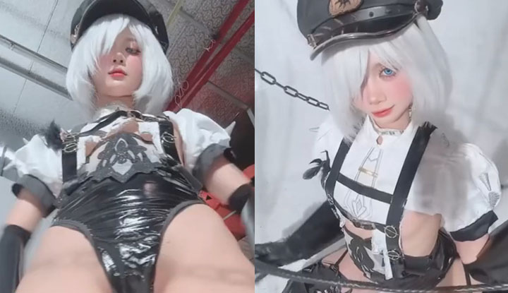 ทาสความสุขสูงสุด PoppaChan ปลอมตัว Juri ล่อสุดขั้ว | เกียร์หนังตีตูดส่าย frenzy ด้วยคำเดียว | เกียร์หนังถูหีขย่มควยระเบิด!